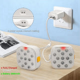 4pcs Rechargeable Submersible Pool Lights with Remote, IP68 Waterproof 16 Color Changing LED Lights with Glue