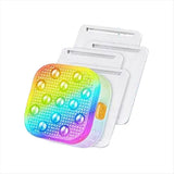 4pcs Rechargeable Submersible Pool Lights with Remote, IP68 Waterproof 16 Color Changing LED Lights with Glue