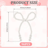 96Pcs Bow Cake Topper Not Easy to Fade Pearl Cupcake Decoration Bow Suitable for Birthday Party Wedding Christmas