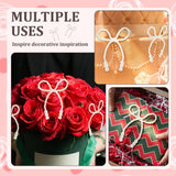 96Pcs Bow Cake Topper Not Easy to Fade Pearl Cupcake Decoration Bow Suitable for Birthday Party Wedding Christmas