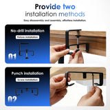 27.56" Cable Management Tray – Stable Protective Pads, Drill-Free Installation, Ideal Cord Hider for Office & Home