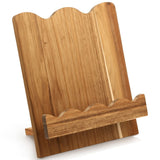 Wood Cookbook Stand, Wave Edge and Adjustable Angle, Premium Acacia Wood Construction, Hands Free Cooking, for Hand Free Cooking Home Decor In Australia - Darrahopens