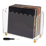 Acrylic Vinyl Record Holder, No Assembly Required, Easy to Clean, Smooth Scalloped Edges for 7/10/12 Inch LP Record