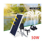 50W Solar Water Pump DC12V 800L/H Low Noise Solar Water Fountain Pump Garden Family Water Fountain Irrigation Pump RV