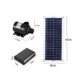 50W Solar Water Pump DC12V 800L/H Low Noise Solar Water Fountain Pump Garden Family Water Fountain Irrigation Pump RV