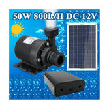50W Solar Water Pump DC12V 800L/H Low Noise Solar Water Fountain Pump Garden Family Water Fountain Irrigation Pump RV