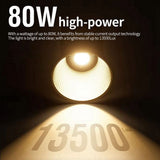 80W COB Camera Light Video Dimmable Light 2500-6500K Photographic LED Light for Photo Studio Film Livstreaming US PLUG