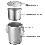 Stainless Steels Steaming Pots Camping Hiking Rice Cooker Rice Soup Cooking Outdoor Cookware Travel Cooking Accessory In Australia - Darrahopens