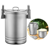 Stainless Steels Steaming Pots Camping Hiking Rice Cooker Rice Soup Cooking Outdoor Cookware Travel Cooking Accessory