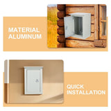 Weatherproof Outdoor Electrical Meter Box Grey Metal for Home Quick Installation