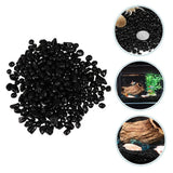 Black Glass Fish Tank Rocks Aquarium Gravel Polished Stones Durable Decorative Texture