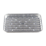 10 Pcs Disposable Aluminum Grill Pans,13.4x9in Heavy Duty Foil Broiler Pans with Ribbed Bottom,Leakproof Heat Resistant Grill Liners for Outdoor BBQ Baking Cooking