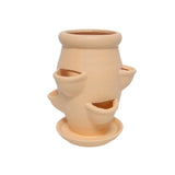 Multi-Pocket Ceramic Tiered Greeneryer Vertical Flower Pot For Succulent Herb Balcony Decor 7.28x6.69in