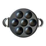 Round 7 Cavity Nonstick Frying Pan Dual Handle Skillet For Mini Pancakes Fried Eggs Home Stovetop Breakfast Cooking In Australia - Darrahopens