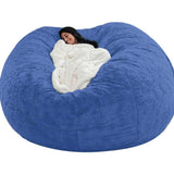 Chair Cover for Kids Adults, (No Filler) Living Room Furniture Big Round Soft Fluffy Faux Fur Beanbag Lazy Sofa Bed Cover In Australia - Darrahopens