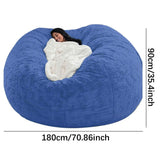 Chair Cover for Kids Adults, (No Filler) Living Room Furniture Big Round Soft Fluffy Faux Fur Beanbag Lazy Sofa Bed Cover In Australia - Darrahopens