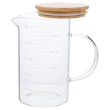 Transparent Glass Measuring Cup with Scales for Home Use, Easy Clean, Convenient Cover, 1 Set In Australia - Darrahopens