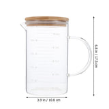 Transparent Glass Measuring Cup with Scales for Home Use, Easy Clean, Convenient Cover, 1 Set In Australia - Darrahopens