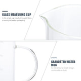 Transparent Glass Measuring Cup with Scales for Home Use, Easy Clean, Convenient Cover, 1 Set