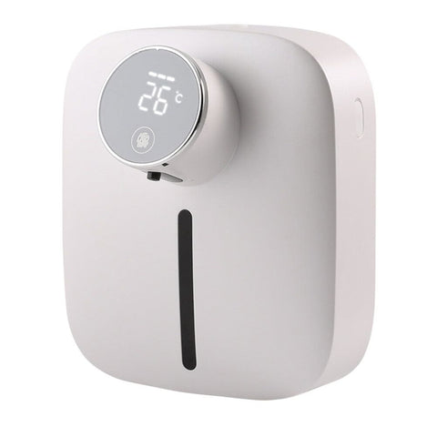 Adjustable Touch Free Wall Mounted Foaming Soap Dispenser Rechargeable White Design