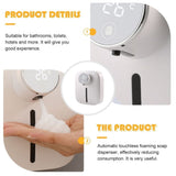 Adjustable Touch Free Wall Mounted Foaming Soap Dispenser Rechargeable White Design