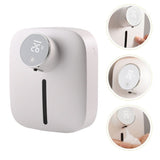 Adjustable Touch Free Wall Mounted Foaming Soap Dispenser Rechargeable White Design