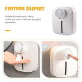 Adjustable Touch Free Wall Mounted Foaming Soap Dispenser Rechargeable White Design