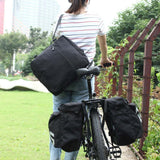 3 In 1 Multifunction Road Mountain Bike Bag Rear Seat Trunk Bag With Waterproof Rain Cover
