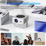 Mini Projector with WiFi and Bluetooth, Upgraded 1080P Smart Portable Projector with 180° Rotation, Auto Keystone