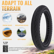 Electric Bike Airless Tire Bike 14x2.125 Electric Bike Solid Tire Airless Tire 14 Inch Explosion Proof Anti Puncture Bike Tire for Electric Scooter