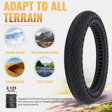 Electric Bike Airless Tire Bike 14x2.125 Electric Bike Solid Tire Airless Tire 14 Inch Explosion Proof Anti Puncture Bike Tire for Electric Scooter