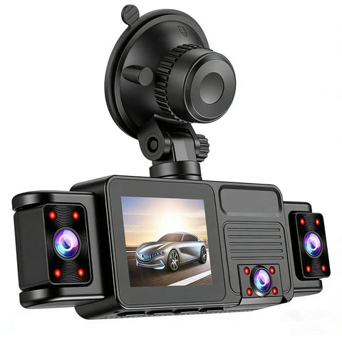 Cam Front and Rear Car 2K Dash Cam 5 Channel 360° View Car Camera with Night Sight WDR Parking Mode Loop Recording