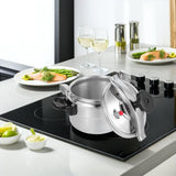 Aluminum Pressure Cooker Plated Silver for Kitchen Use Large Capacity Rapid Heat Distribution