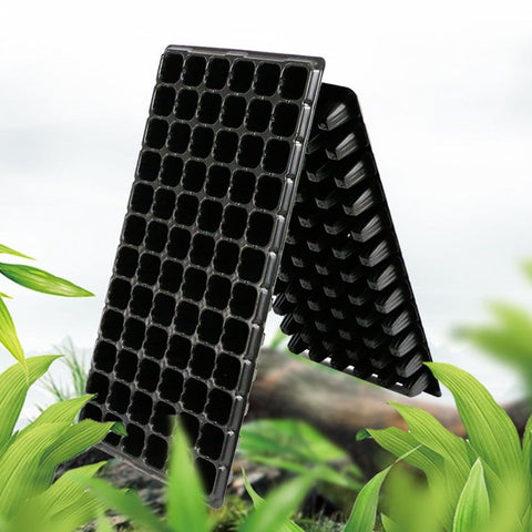 15-Piece Black PVC Starter Planting Tray with 72 Cells and Drainage Holes for Seed Germination and Propagation In Australia - Darrahopens