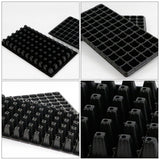 15-Piece Black PVC Starter Planting Tray with 72 Cells and Drainage Holes for Seed Germination and Propagation In Australia - Darrahopens