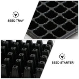 15-Piece Black PVC Starter Planting Tray with 72 Cells and Drainage Holes for Seed Germination and Propagation