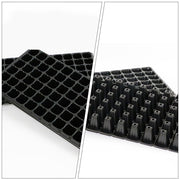 15-Piece Black PVC Starter Planting Tray with 72 Cells and Drainage Holes for Seed Germination and Propagation