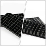15-Piece Black PVC Starter Planting Tray with 72 Cells and Drainage Holes for Seed Germination and Propagation