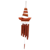 3Pcs Brown Bamboo Wind Chime for Home and Garden Decor