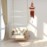 3Pcs Brown Bamboo Wind Chime for Home and Garden Decor