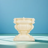 Plastic Flower Pot Mold for DIY Concrete Planter Making Reusable Beige Mold