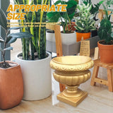 Plastic Flower Pot Mold for DIY Concrete Planter Making Reusable Beige Mold