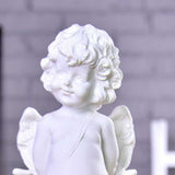 God of Love Statue Angel Ornament White Sandstone Desktop Decoration