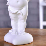 God of Love Statue Angel Ornament White Sandstone Desktop Decoration
