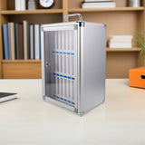 Lockable Phone Storage Box with 24 Secure Compartments for Mobile Device Organization and Safe Charging Station