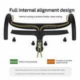 Aluminum Road Bike Handlebar 23.8mm Integrated 400mm - Light Weight Cycling Accessories for Road Bikes In Australia - Darrahopens