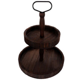 Rustic Wooden Wedding Cupcake Stand Tiered Dessert Display Dark Brown for Parties In Australia - Darrahopens