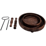 Rustic Wooden Wedding Cupcake Stand Tiered Dessert Display Dark Brown for Parties