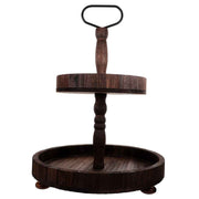 Rustic Wooden Wedding Cupcake Stand Tiered Dessert Display Dark Brown for Parties In Australia - Darrahopens