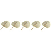 Woven Handmade Banana Leaves Fans Assorted Color Natural Cooling 5Pcs